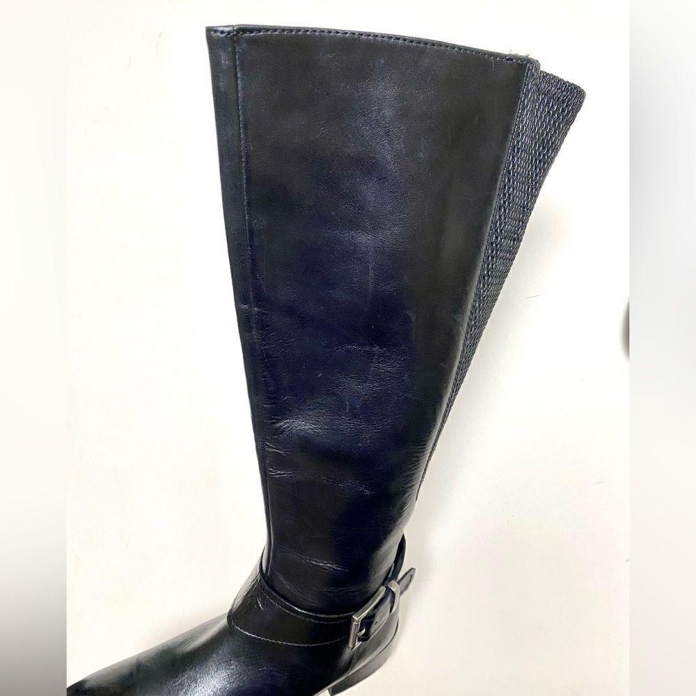 Clarks Women’s Pita Arizona Black Leather Full Zip Knee High Riding Boots Sz 6.5 - Picture 10 of 16